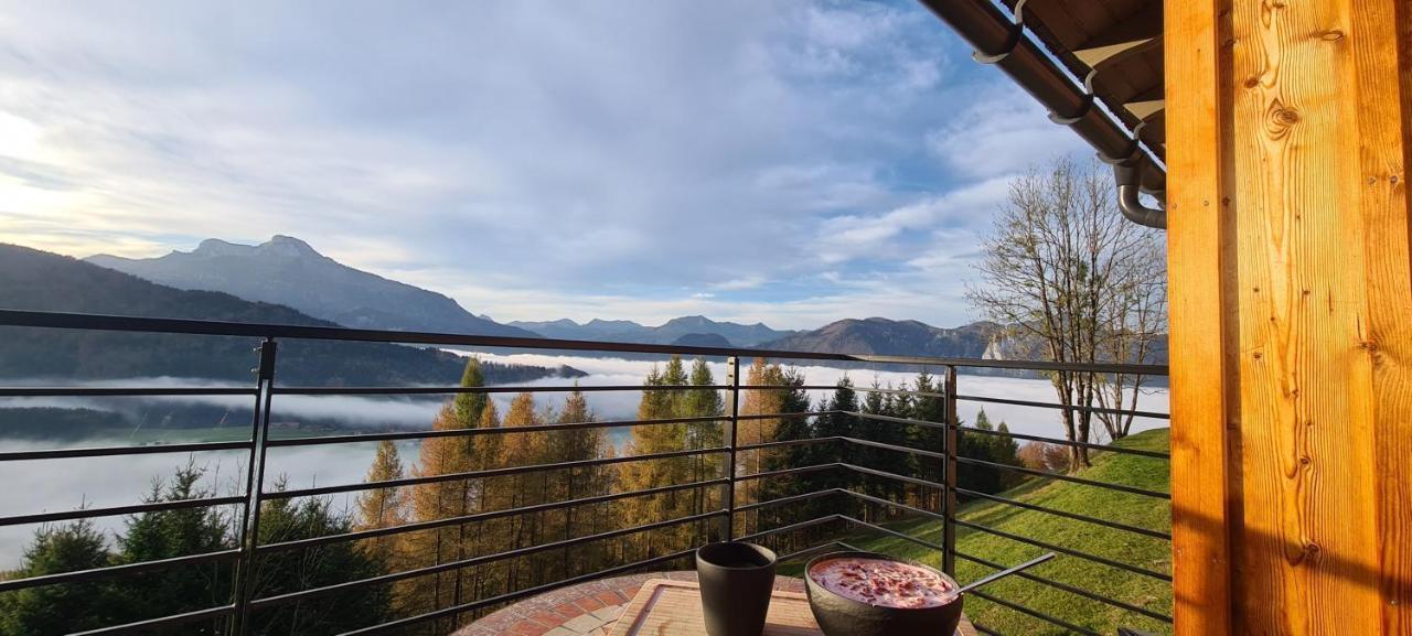 Innerschwand Ruhige Bergvilla In Alleinlage Am Mondsee Mit Seeblick Bergblick Und Whirlpool מראה חיצוני תמונה